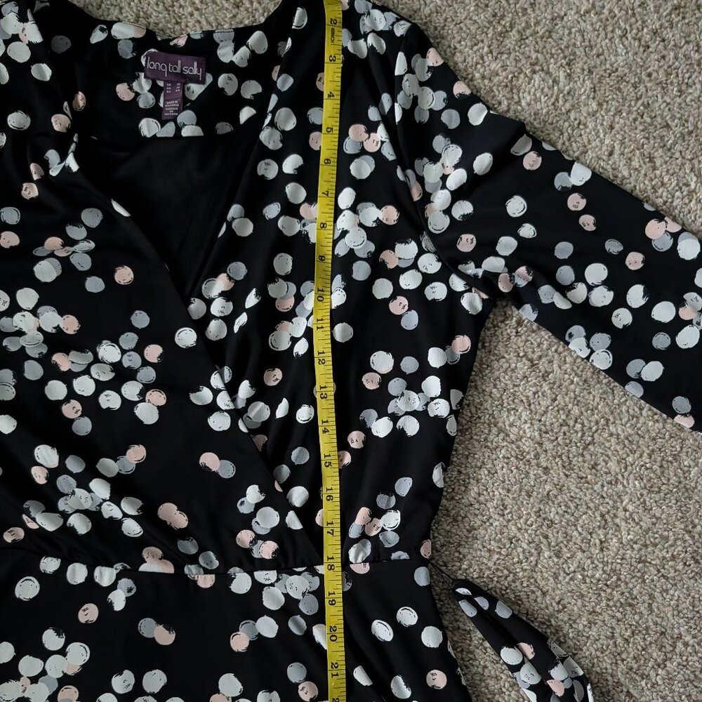 EUC Long Tall Sally Faux Wrap Dress, 12 Tall (US 12) - Picture 4 of 8